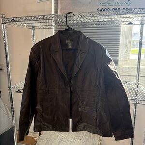 Mountain Lake Brown Faux Leather Jacket